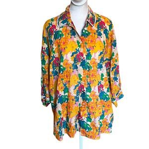 Essentiel Antwerp Floral Button Down Shirt Women’s Size 38 multicolor cotton